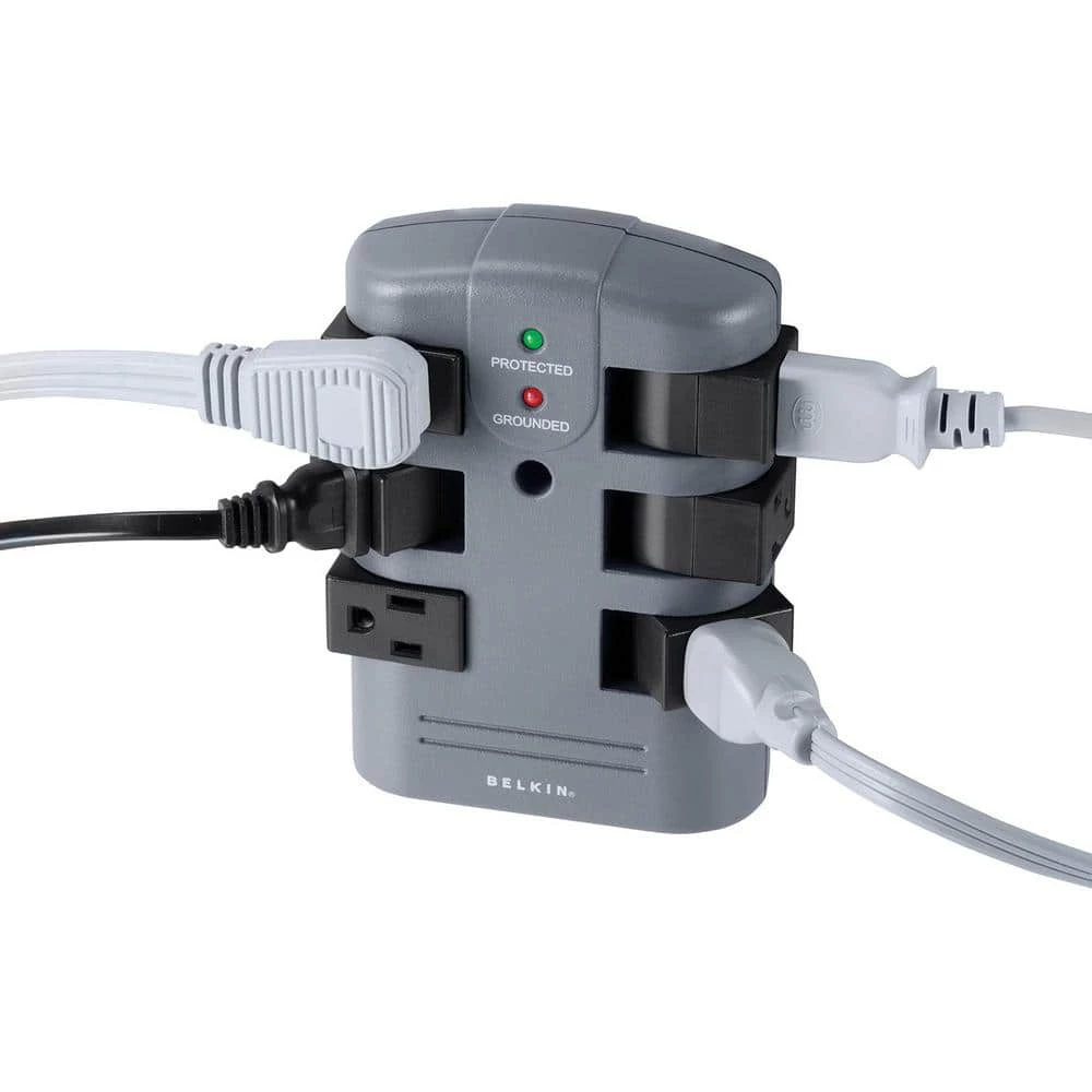 Belkin 6-Outlet Pivot-Plug Surge Protector Wall Tap 4 Belkin 6-Outlet Pivot-Plug Surge Protector Wall Tap - Image 4