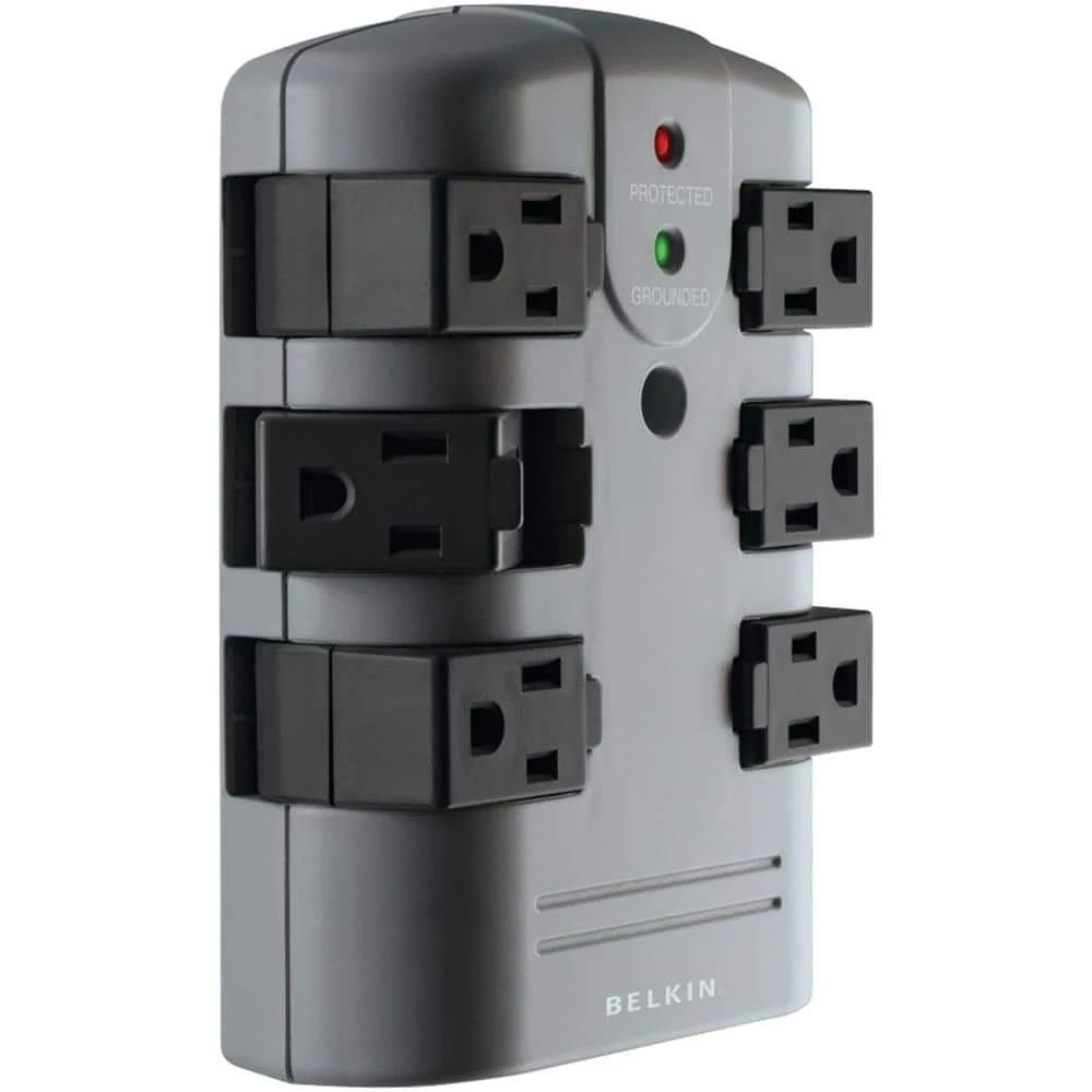 Belkin 6-Outlet Pivot-Plug Surge Protector Wall Tap 1 Belkin 6-Outlet Pivot-Plug Surge Protector Wall Tap