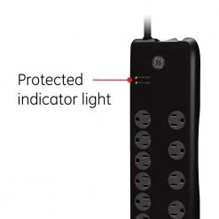 10-Outlet 2 USB Port Premium Surge Protector -Surge Protectors Sales Store black 10 outlet 6 ft ge surge protectors 14096 44 1000