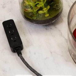 Cordinate 3-Outlet Grounded Surge Protector with 10 ft. Extension Cord, Dark Heather -Surge Protectors Sales Store black 3 outlet cordinate surge protectors 43013 fa 1000