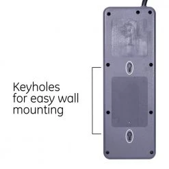 8-Outlet 2,160-Joules Surge Protector with 8 ft. Cord, Black -Surge Protectors Sales Store black 8 outlets 8 ft cord ge surge protectors 37055 4f 1000