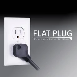 8-Outlet 2,160-Joules Surge Protector with 8 ft. Cord, Black -Surge Protectors Sales Store black 8 outlets 8 ft cord ge surge protectors 37055 fa 1000