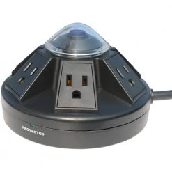 Accell Powramid 6-Outlet Power Center with Surge Protector and USB Charging Station -Surge Protectors Sales Store black accell surge protectors d080b 015k 4f 1000