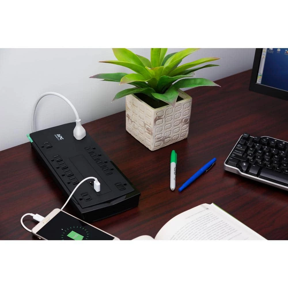 APC 12-Outlet 2-USB Performance SurgeArrest Surge Protector 2 APC 12-Outlet 2-USB Performance SurgeArrest Surge Protector - Image 2
