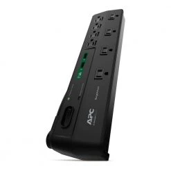 APC Black SurgeArrest 6 ft. Surge Protector with 8 outlets, 2 USB charging ports