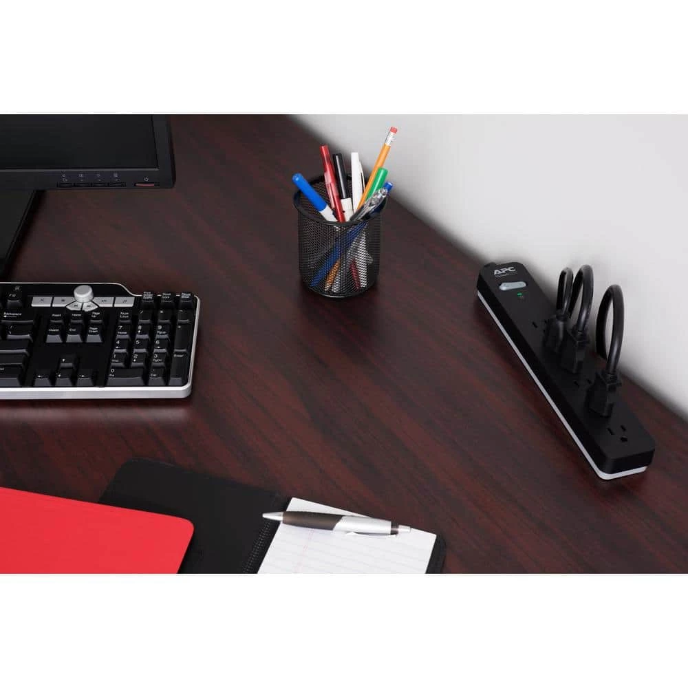 APC Black SurgeArrest 25 ft. Surge Protector with 6 outlets 3 APC Black SurgeArrest 25 ft. Surge Protector with 6 outlets - Image 3