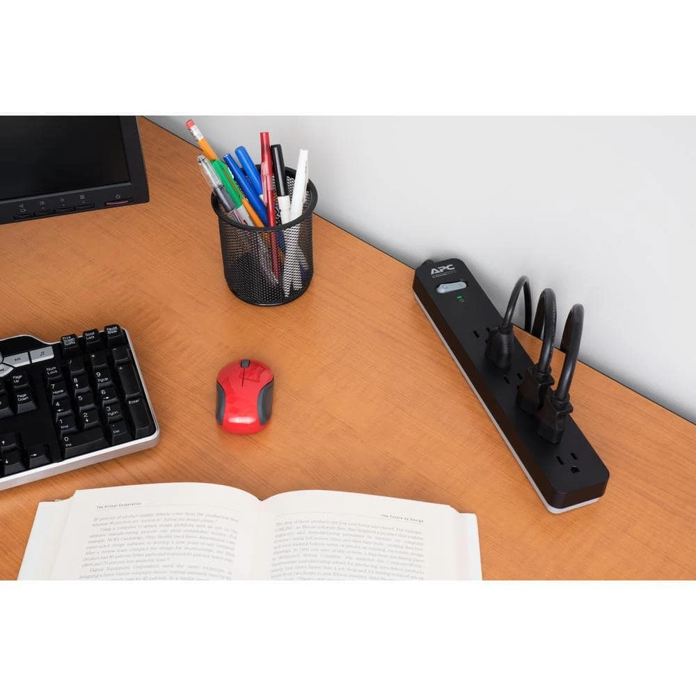 APC Black SurgeArrest 25 ft. Surge Protector with 6 outlets 2 APC Black SurgeArrest 25 ft. Surge Protector with 6 outlets - Image 2