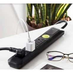 EasyLife Tech 6 ft, 6-Outlet, Power Strip Surge Protector - Black -Surge Protectors Sales Store black easylife tech surge protectors 0 2517 n 4f 1000