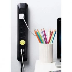 EasyLife Tech 6 ft. 6-Outlet, 2-USB, Power Strip Surge Protector - Black -Surge Protectors Sales Store black easylife tech surge protectors 0 2518 n 4f 1000