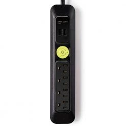 EasyLife Tech 6 ft. Black 4-Outlet, 2-USB, Power Strip Surge Protector