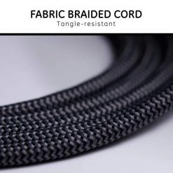 3-Outlet Power Strip with 6 in. Braided Extension Cord Surge Protector, Black and Gray -Surge Protectors Sales Store black gray 3 outlets 6 inch cord ge surge protectors 45191 4f 1000