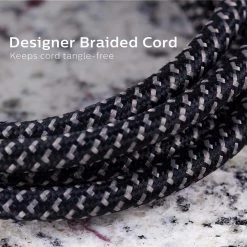 Philips 16/3-4 ft. 6-Outlet Surge Protector Braided Power Extension Cord 12 Philips 16/3-4 ft. 6-Outlet Surge Protector Braided Power Extension Cord -Surge Protectors Sales Store black grey philips surge protectors spc3064bdt1 37 1f 1000