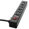 Intermatic 10 ft. 6-Outlet Surge Protector Strip Computer Grade with Lighted On/Off Switch, Black
