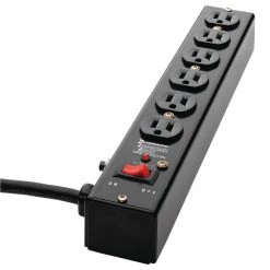 Intermatic 10 ft. 6-Outlet Surge Protector Strip Computer Grade with Lighted On/Off Switch, Black