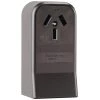 Legrand Pass & Seymour 50 Amp 125/250 Volt 3-Pole 3-Wire Non-Grounding Surface Mount Range Single Outlet Receptacle, Black