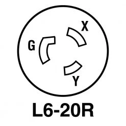 Legrand Pass & Seymour Turnlok 20 Amp 250-Volt NEMA L6-20R Locking Receptacle -Surge Protectors Sales Store black legrand electrical outlets receptacles l620rccv3 c3 1000