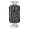 Leviton Decora 20 Amp Tamper Resistant Duplex Outlet and 3.6 Amp USB Outlet Charger, Black