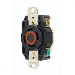 Leviton 30 Amp Nylon Locking Single Outlet, Black -Surge Protectors Sales Store black leviton electrical outlets receptacles r50 02710 0cs 40 1000