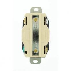 Leviton 30 Amp Nylon Locking Single Outlet, Black -Surge Protectors Sales Store black leviton electrical outlets receptacles r50 02710 0cs 66 1000