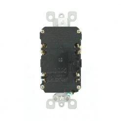 Leviton 15 Amp 125-Volt Duplex SmarTest Self-Test SmartlockPro Tamper Resistant GFCI Outlet, Black -Surge Protectors Sales Store black leviton electrical outlets receptacles r95 gftr1 0ke c3 1000