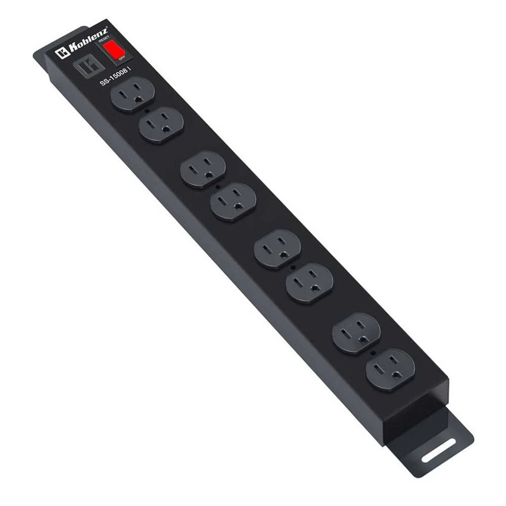 Koblenz 8-Outlet Heavy-Duty Surge Protector Strip (SS-15008i) 1 Koblenz 8-Outlet Heavy-Duty Surge Protector Strip (SS-15008i)