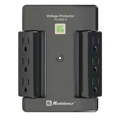 Koblenz 6-Outlet Rotating Voltage Surge Protector (PV-2500 D) 9 Koblenz 6-Outlet Rotating Voltage Surge Protector (PV-2500 D) -Surge Protectors Sales Store black plastic koblenz surge protectors koblenz pv 2500 d c3 1000