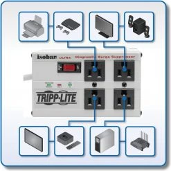 Tripp Lite Isobar 4 ft. - 6 ft. 4-Outlet Cord Strip Surge Protector 7 Tripp Lite Isobar 4 ft. - 6 ft. 4-Outlet Cord Strip Surge Protector -Surge Protectors Sales Store black tripp lite surge protectors isobar4 ultra 1f 1000