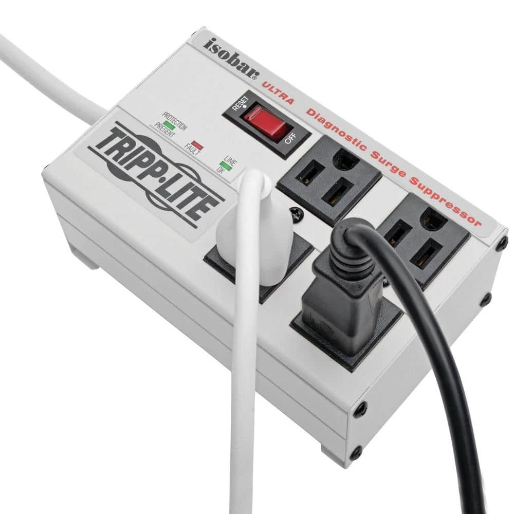 Tripp Lite Isobar 4 ft. - 6 ft. 4-Outlet Cord Strip Surge Protector 3 Tripp Lite Isobar 4 ft. - 6 ft. 4-Outlet Cord Strip Surge Protector - Image 3