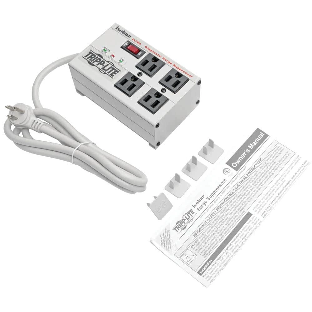 Tripp Lite Isobar 4 ft. - 6 ft. 4-Outlet Cord Strip Surge Protector 2 Tripp Lite Isobar 4 ft. - 6 ft. 4-Outlet Cord Strip Surge Protector - Image 2