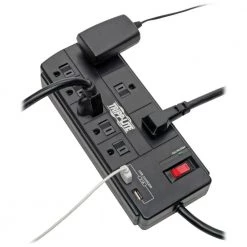 Tripp Lite Protect It 8-Outlet Surge Protector with 2 USB Ports -Surge Protectors Sales Store black tripp lite surge protectors tlp88usbb 4f 1000