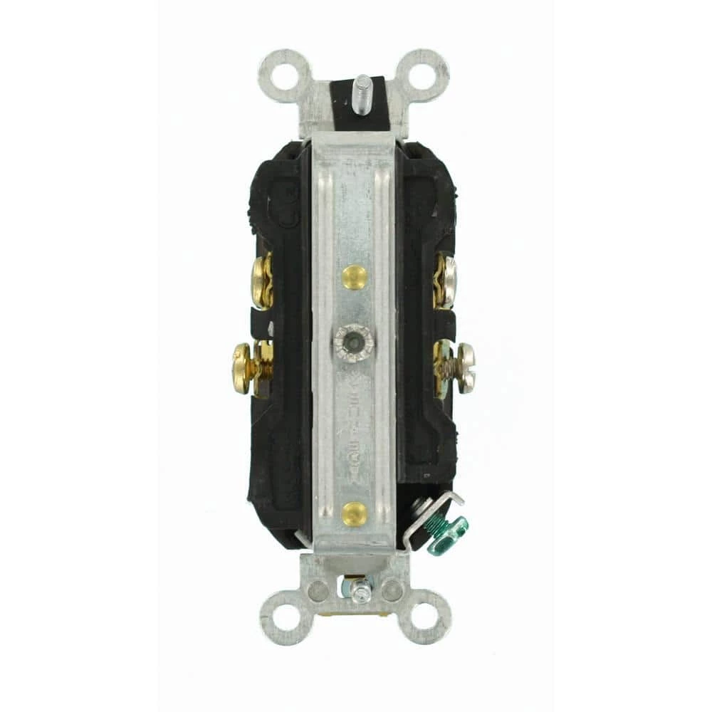 Leviton 20 Amp Commercial Grade Duplex Outlet, Brown 4 Leviton 20 Amp Commercial Grade Duplex Outlet, Brown - Image 4