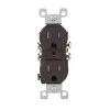 Leviton 15 Amp Tamper-Resistant Duplex Outlet, Brown