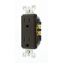 Leviton Decora 15 Amp Tamper Resistant Duplex Outlet, Brown -Surge Protectors Sales Store brown leviton electrical outlets receptacles r50 t5325 0d0 40 1000