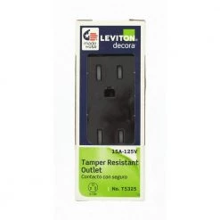 Leviton Decora 15 Amp Tamper Resistant Duplex Outlet, Brown -Surge Protectors Sales Store brown leviton electrical outlets receptacles r50 t5325 0d0 fa 1000