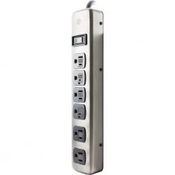6-Outlet 300-Jouels Surge Protector with 4 ft. Cord in Brushed Nickel -Surge Protectors Sales Store brushed nickel ge surge protectors 34767 1f 1000