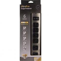 6-Outlet 300-Jouels Surge Protector with 4 ft. Cord in Brushed Nickel -Surge Protectors Sales Store brushed nickel ge surge protectors 34767 44 1000