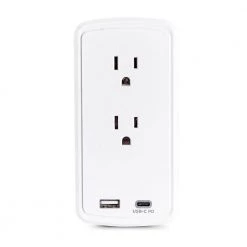 CyberPower 2-Outlet Surge Protector USB-A USB-C Wall Tap