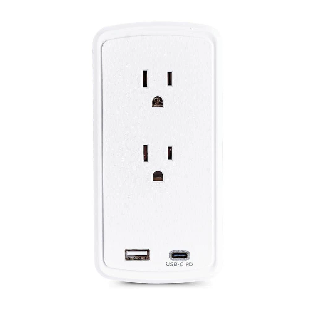 CyberPower 2-Outlet Surge Protector USB-A USB-C Wall Tap 1 CyberPower 2-Outlet Surge Protector USB-A USB-C Wall Tap