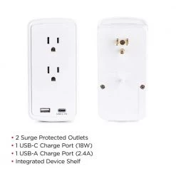 CyberPower 2-Outlet Surge Protector USB-A USB-C Wall Tap 10 CyberPower 2-Outlet Surge Protector USB-A USB-C Wall Tap -Surge Protectors Sales Store cyberpower surge protectors p2wuchd c3 1000