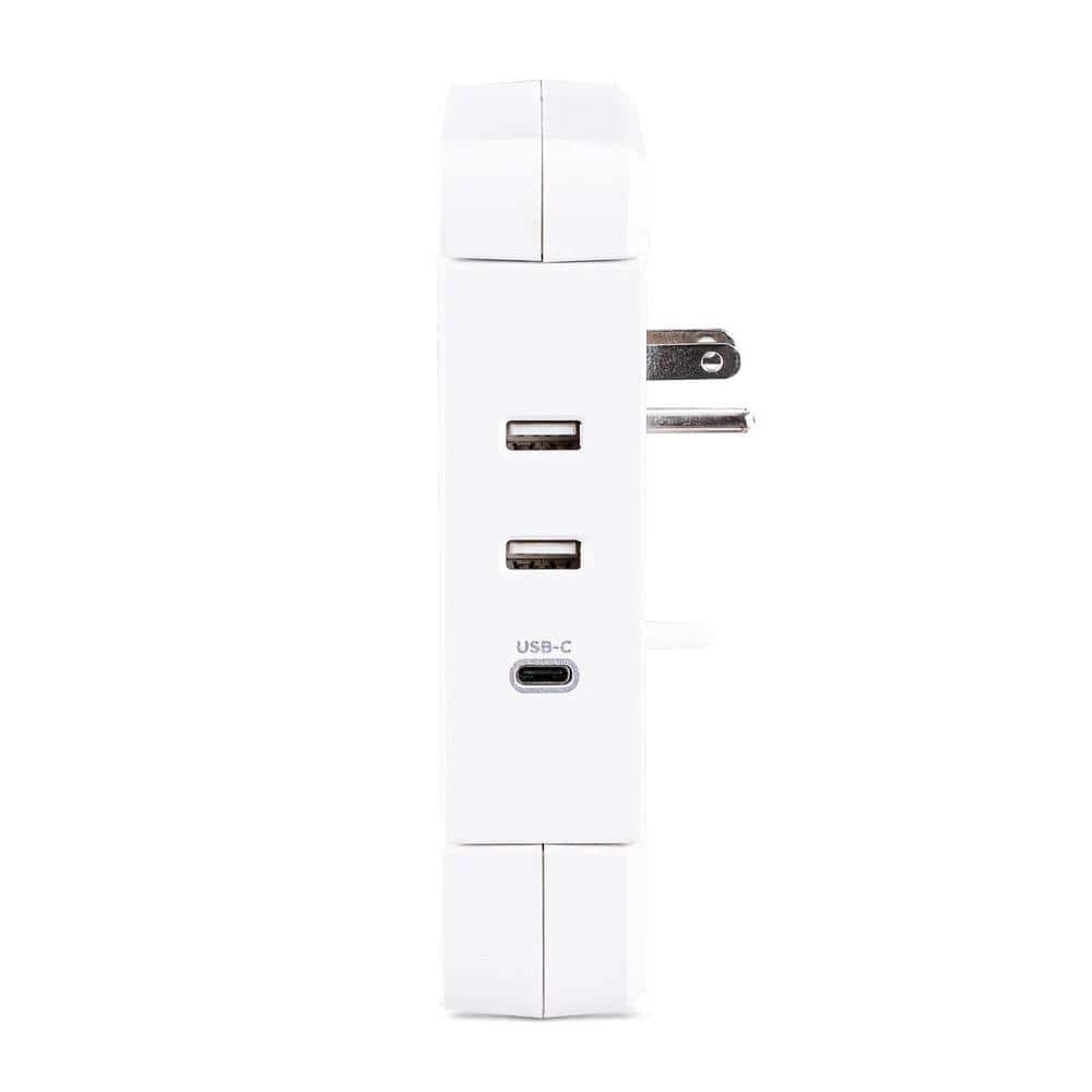 CyberPower 2 USB-A 1 USB-C 3-Outlet Wall Tap 5 CyberPower 2 USB-A 1 USB-C 3-Outlet Wall Tap - Image 5