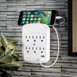 CyberPower 6-Outlet Surge Protector USB-A USB-C Wall Tap -Surge Protectors Sales Store cyberpower surge protectors p600wuchd c3 1000