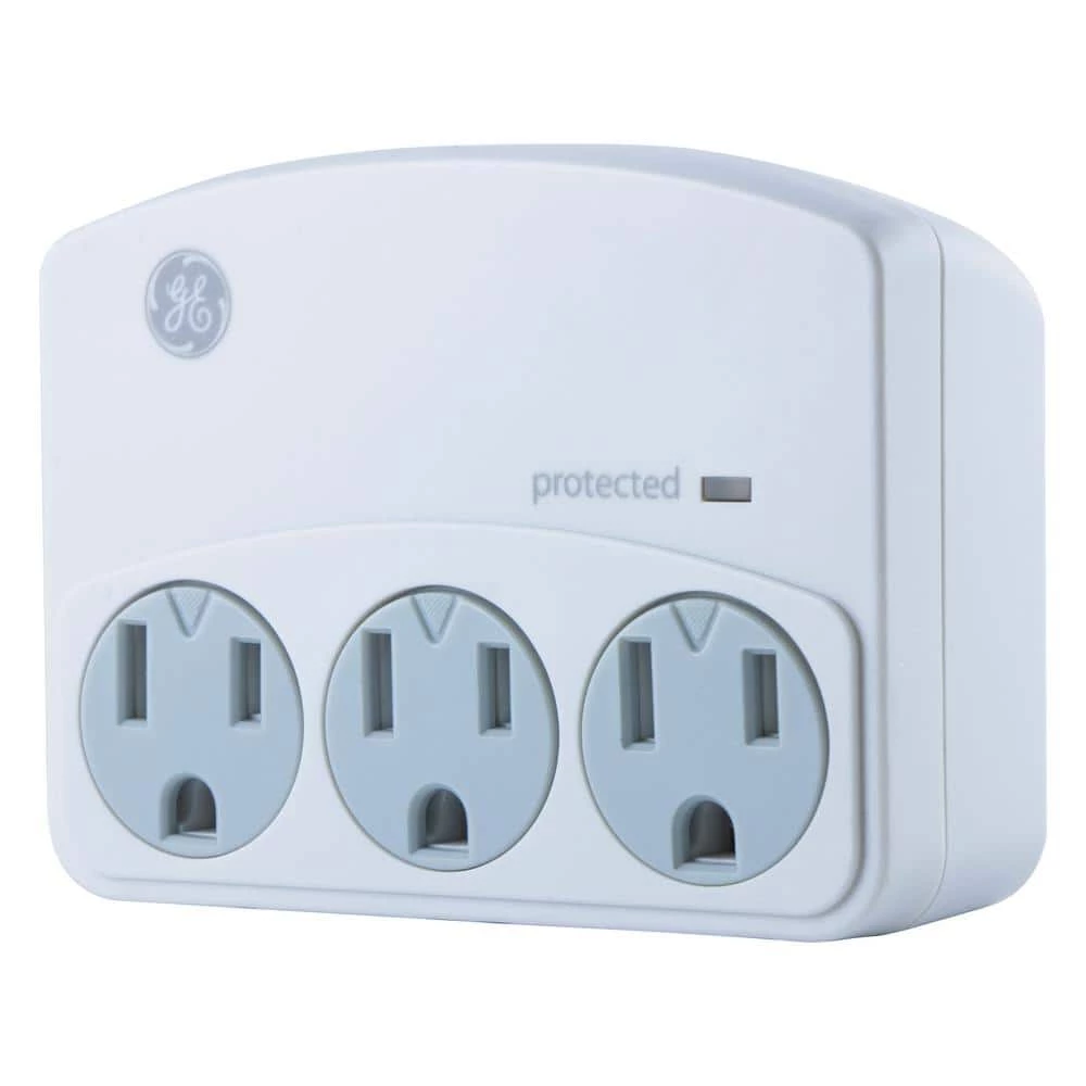 3-Outlet Surge Protector Wall Tap, White 5 3-Outlet Surge Protector Wall Tap, White - Image 5