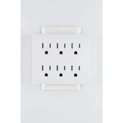 6-Outlet Surge Protector Tap with Tamper Resistant, White -Surge Protectors Sales Store ge surge protectors 37155 4f 1000