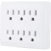 6-Outlet Surge Protector Tap with Tamper Resistant, White