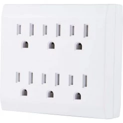 6-Outlet Surge Protector Tap with Tamper Resistant, White