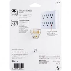 6-Outlet Surge Protector Tap with Tamper Resistant, White -Surge Protectors Sales Store ge surge protectors 37155 76 1000