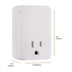 1-Outlet Surge Protector with End of Service Alarm, 1080J, White -Surge Protectors Sales Store ge surge protectors 38124 4f 1000