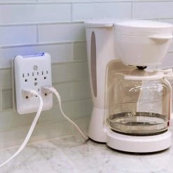 6-Outlet Pro Surge Protector Tap, White -Surge Protectors Sales Store ge surge protectors 38431 1f 1000