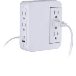 5-Outlet 2 USB Swivel Side-Access Surge Protector Tap -Surge Protectors Sales Store ge surge protectors 39429 1f 1000