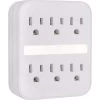 Grounded 6-Outlet Wall Tap Adapter Surge Protector with Night Light